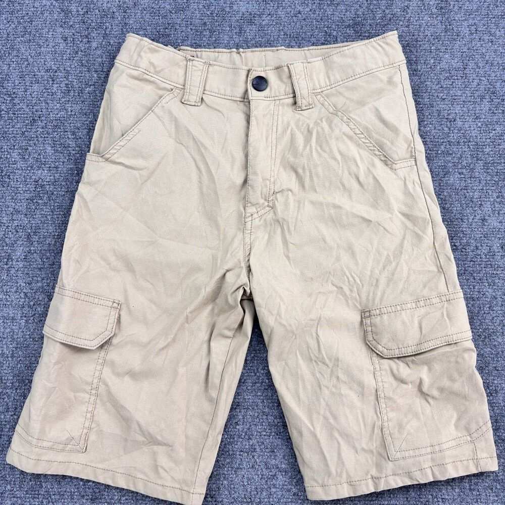 Riders by Lee Women's 14 Regular Khaki Cargo Utility Shorts Nylon Stretch